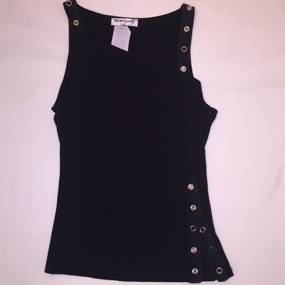 Sharagano Tops - Sharagano Triangle Black Top Size Small